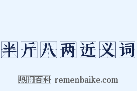 半斤八两近义词是什么意思的图片